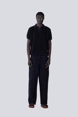 Knitted Summer Polo in Black