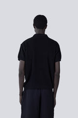Knitted Summer Polo in Black