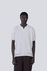 Knitted Summer Polo in White