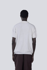 Knitted Summer Polo in White