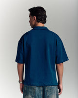 Fragile Wrld Polo Tee In Blue