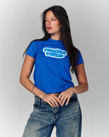 Fragile Wrld Blue Baby Tee