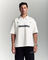 Fragile Wrld Polo Tee In White
