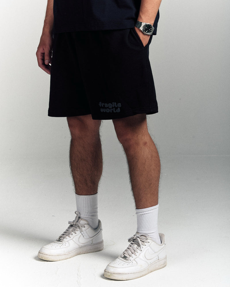 Fragile Shorts In Black