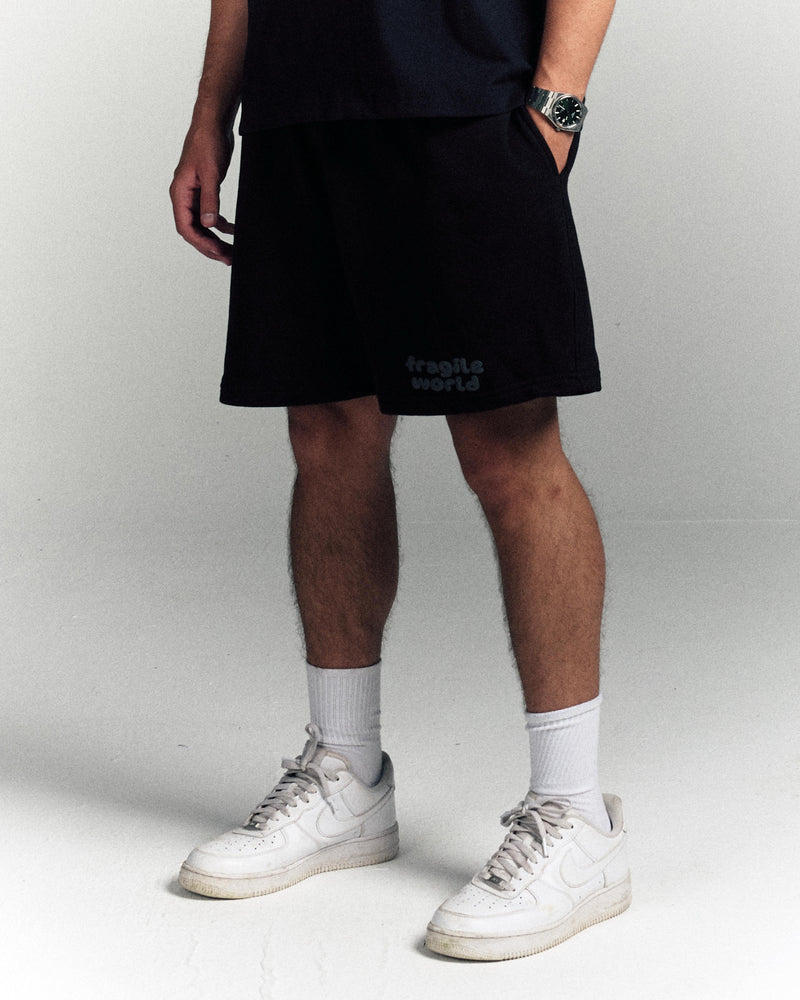 Fragile Shorts In Black