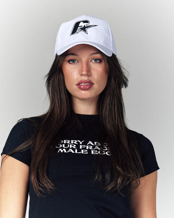 Black on white Fragile Cap