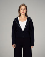 Femme Dual Knitted Jacket in Black