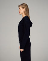 Femme Dual Knitted Jacket in Black