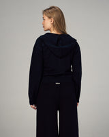 Femme Dual Knitted Jacket in Black