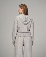 Femme Dual Knitted Jacket in Light Gray