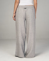 Femme Dual Knitted Pants in Light Gray
