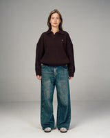 Fragile Classic Knit Polo in Brown