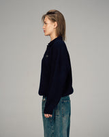 Fragile Classic Knit Polo in Navy