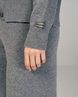 Femme Dual Knitted Cardigan Set in Gray