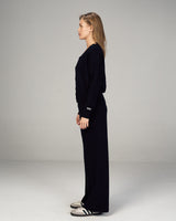 Femme Dual Knitted Cardigan Set in Black