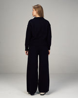 Femme Dual Knitted Cardigan Set in Black