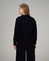 Femme Dual Knitted Cardigan in Black