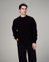 The Perfect Knit Crew in Black