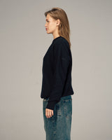 The Perfect Knit Crew in Black