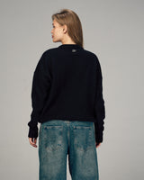 The Perfect Knit Crew in Black