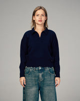 Femme Polo Long Sleeve in Navy