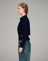 Femme Polo Long Sleeve in Navy