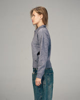 Femme Polo Long Sleeve in Gray